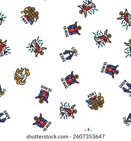 catholic holidays church easter vector seamless pattern thin line illustration