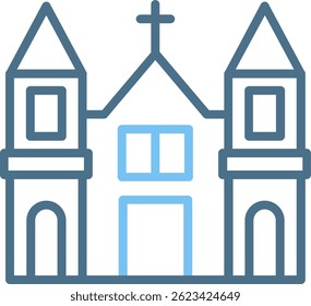 Ícone de Duas Cores da Linha Católica