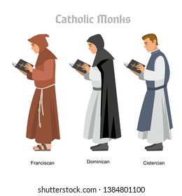 Catholic Monk With A Book