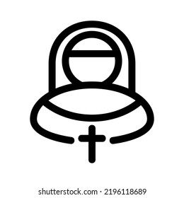 catholic nun icon or logo isolated sign symbol vector illustration - high quality black style vector icons

