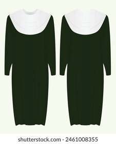 Catholic nun uniform. vector illustration