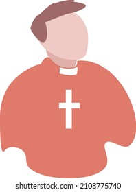 Catholic priest in coloratka. Conditional image of a priest. Священник с колораткой. Католик.