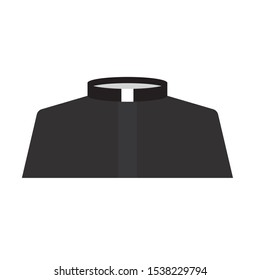 catholic priest dress icon- vector illustration