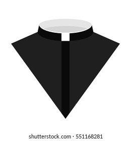 Ilustración vectorial de la vestimenta de sacerdotes católicos. icono vector para web. Icono de disfraces de sacerdote aislado en un fondo blanco.