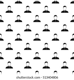 Catholic priest pattern. Simple illustration of catholic priest vector pattern for web