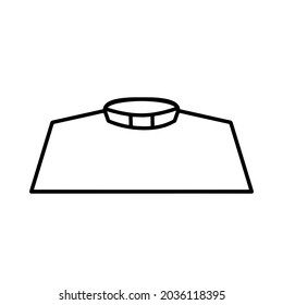 Catholic priest. Symbol of religion and church. Black Church clothes. Shirt with a collar.