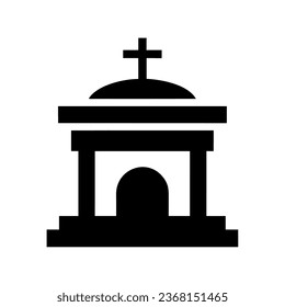 catholic religion altar silhouette illustration vector isolated