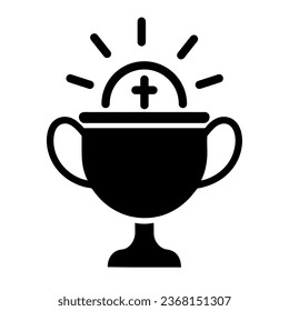 catholic religion chalice silhouette vector isolated