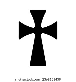 catholic religion cross silhouette design vector isolated