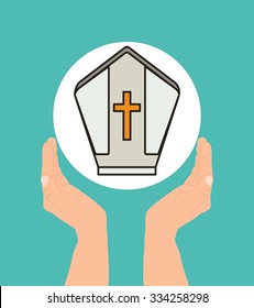 catholic religion design, vector illustration eps10 graphic 
