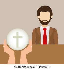 Catholic religion design, vector illustration eps10 graphic 