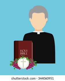 Catholic religion design, vector illustration eps10 graphic 