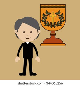 Catholic religion design, vector illustration eps10 graphic 