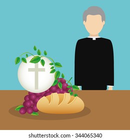 Catholic religion design, vector illustration eps10 graphic 
