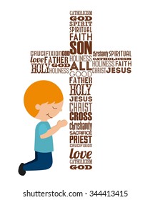 Catholic religion design, vector illustration eps10 graphic 