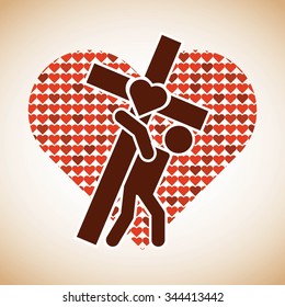 Catholic religion design, vector illustration eps10 graphic 