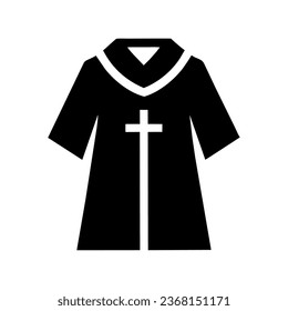 catholic religion dress silhouette vector isolated