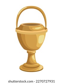 catholic religion golden chalice icon