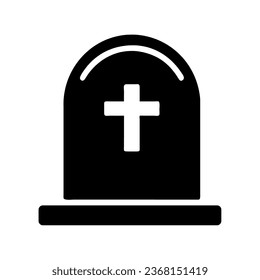 catholic religion tombstone icon vector isolated