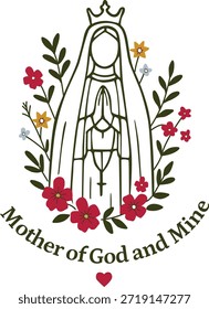 Vector religioso católico para decoración o serigrafía.
