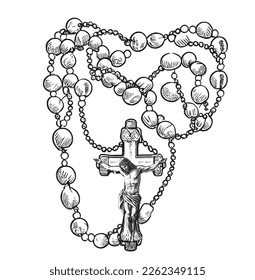Catholic rosary and cross