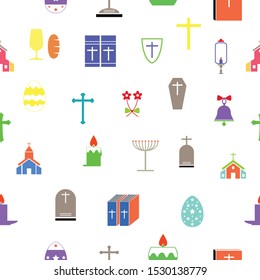 catholic seamless pattern background icon.