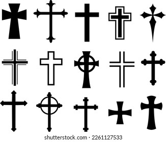 Christian cross symbol Royalty Free Vector Image