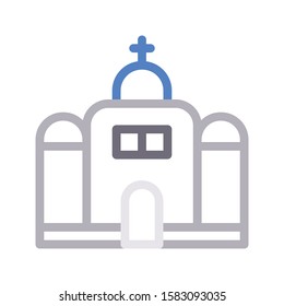 catholic vector  color line icon