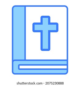 Catholicism icon, modern style Christmas and New Year line icon, Isolated winter holiday symbols
