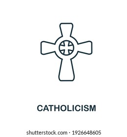 Catholicism icon. Simple element from religion collection. Creative Catholicism icon for web design, templates, infographics and more