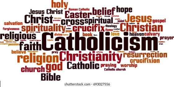 Catholicism Word Cloud Concept Vector Illustration Stock Vector ...