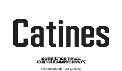 Catines, Sport Modern Future bold, italic Alphabet Font. Typography urban style fonts for technology, digital, movie logo bold and italic style. vector illustration
