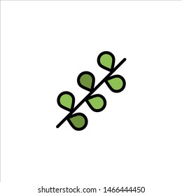 Catkin, Easter, Holiday, Spring Business Logo Template. Flat Color. Vector Icon Template background