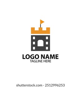 catle film logo design vector