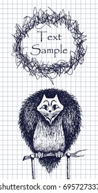 Cat-like owl thinking