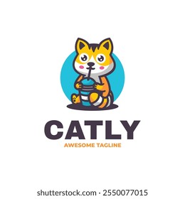 Catly Simple Mascot Logo template