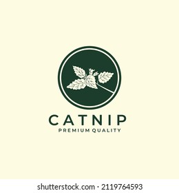 catnip logo line art vector illustration design creative nature minimalist monoline outline linear simple modern