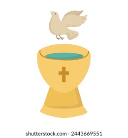 Catolic baptism icon clipart avatar logotype isolated vector illustration