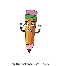 Catoon pencil character vector drawi