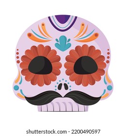 catrina day of the dead icon design