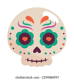 catrina day of the dead isolated icon