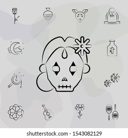 Catrina icon. Dia de muertos icons universal set for web and mobile