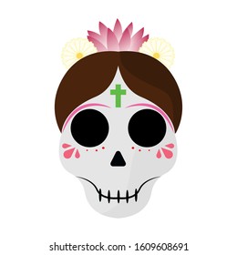 Catrina image. Mexican culture. Dia de los muertos - Vector illustration design