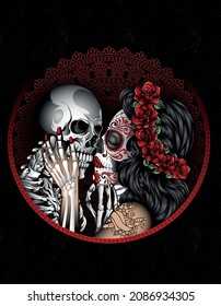 catrina kiss day of the dead