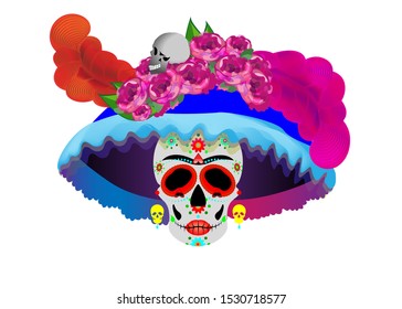 Catrina La Calavera. Catrina is a character of the mexican popular culture that represent the death and is part of the collective imaginary that refers to the celebration of the Day of the Dead