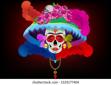 Catrina La Calavera. Catrina is a character of the mexican popular culture that represent the death and is part of the collective imaginary that refers to the celebration of the Day of the Dead