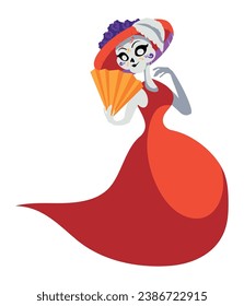 catrina mexican illustration vector isolated vector isolated