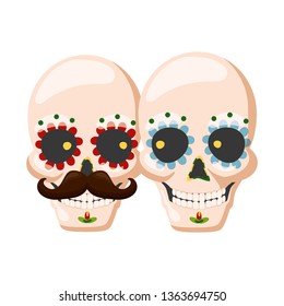 catrina skull flower