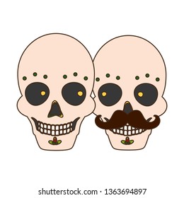 catrina skull flower