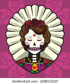 Catrina Tradition von Oaxaca, Illustration, Tag der Toten, Vektorgrafik.